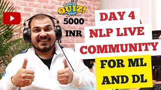 Live Day 4-Word Embedding, CBOW And Skipgram Word2vec NLP And Quiz-5000Inr Give Away