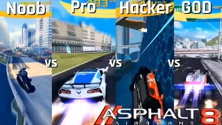 [Asphalt 8] - Noob vs Pro vs Hacker vs GOD - Part 4 (information is in the description)