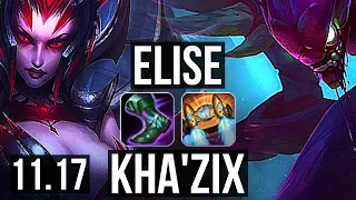 ELISE vs KHA'ZIX (JUNGLE) | 5/0/3, 2.4M mastery, 600+ games | NA Diamond | v11.17