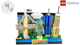 LEGO CREATOR 40519 NEW YORK  POSTCARD || SPEED BUILDING