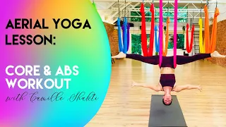 30 min Aerial Yoga Lesson 8 - Core & Abs Workout | Beginner - Intermediate Class | CamiyogAIR