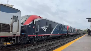 Amtrak 30 at Rockville MD with 3 new ALC-42s