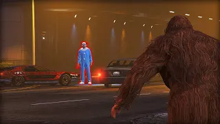 Big Foot Vs Halloween Killer (Clown) | GTA Online