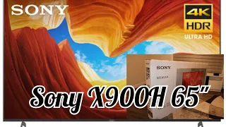 SONY X900H 65" 4K UHD HDR FULL ARRAY LED // X90H UNBOXING  SETUP AND FIRST LOOK.