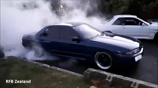 *LOUD* 420KW RB25DET R32 Skyline skid New Zealand!