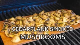 Cedarplank Smoked Mushrooms with Big Swede BBQ