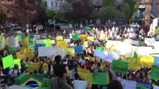 Act in support of the Brazilian protests at the Vancouver Art Gallery June 18, 2013