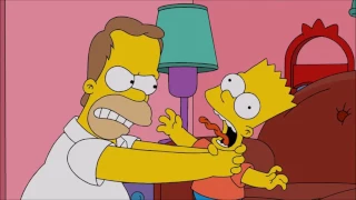 The FIRST  Time Homer Strangles Bart  - The Simpsons