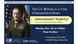 Joseph Dunford speaks at Duke University