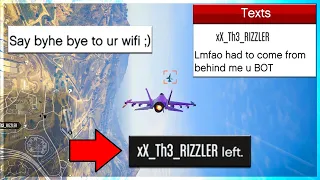 Trolling One Of The Stupidest Jet Griefers On GTA Online (Tries To Boot Me)