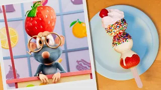 Booba ⭐ 🍜 FUNNY FACES - Food Puzzle 🐭 Episodes collection 💚 Moolt Kids Toons Happy Bear
