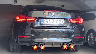 BMW M4 competition F83 performance exhaust cold start