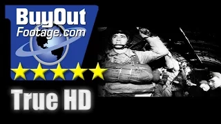 HD Historic Stock Footage WWII Normandy Invasion Airborne Assault Over France Reel 4