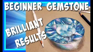 How to color realistic Gemstones In Prismacolor Colored Pencils