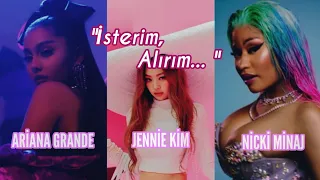 Ariana Grande-7 Rings feat Jennie Kim, Nicki Minaj rap parts (Türkçe Çeviri)