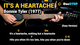 It's A Heartache - Bonnie Tyler (1977) - Easy Guitar Chords Tutorial with Lyrics