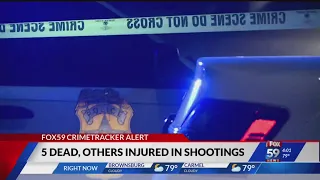 Five people are killed in less than 48 in Indianapolis over the weekend