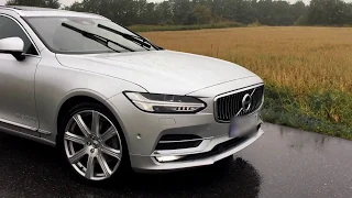 Volvo V90 D5 AWD 235hp 0-100 test + some exterior shots in rain!