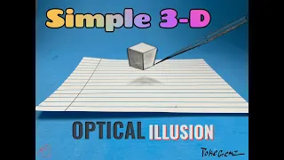 Floating Cube - 3D Trick Art on Paper - Optical Illusions