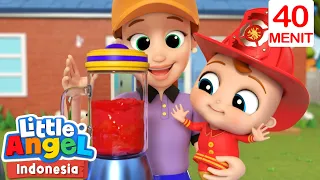 Jus Buah Segar Kesukaanku!!🍎🍊  | Little Angel | Kartun dan Lagu Anak | Moonbug Kids Indonesia