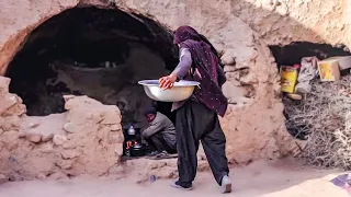 Two Old Lovers in a Risky Cave | Primitive Village Life in Afghanistan