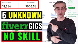 5 Unknown Fiverr Gigs That Require NO SKILLS & Zero Knowledge | Make Money On Fiverr!
