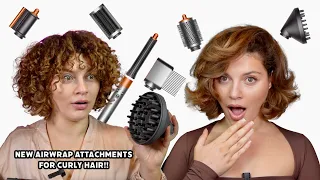 PERFECT FALL BLOWOUT ROUTINE ON MY CURLY HAIR USING THE NEW AIRWRAP ROUND BRUSH & ATTACHMENTS!