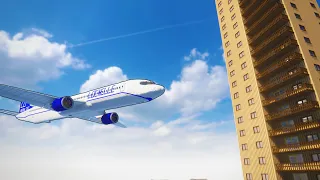 Realistic Plane Crashes vs Buildings #4 | Teardown