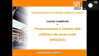 Open day - Laurea Magistrale in Programmazione e Gestione delle Politiche e dei Servizi Sociali