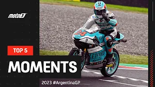 Top 5 Moto3™ Moments 👀 | 2023 #ArgentinaGP
