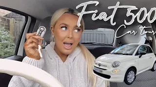 FIAT 500 CAR TOUR | MY ESSENTIALS 🤍 | MEGAN COLLINS