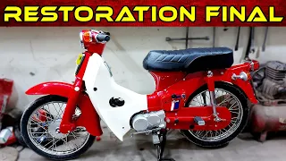 Restoration Old Bike Honda Super Cub C50 Old Bike Restoration Final Part