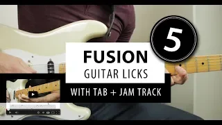 5 Groovy Fusion Guitar Licks (TAB + backing track)