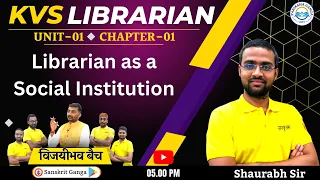 KVS Librarian Science Live Class | Social Institution |E  -  Gurukul | Saurabh Mishra