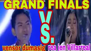 GRAND FINALS?? ANG HULING TAPATAN SA TAWAG NG TANGHALAN. Vensor Dumasig vs. rea jen Villarreal...