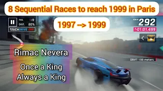 Asphalt 9 - Reaching 1999 rating in Paris with 8 Sequential Races | Rimac Nevera