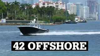 Yellowfin 42 Offshore running with Quad 300's