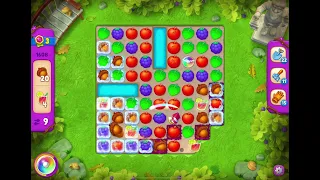 GardenScapes Level 1608 no boosters (17 moves)