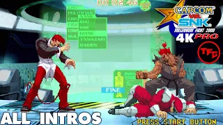 Capcom Vs. SNK Pro - All Special Intros, Stages & Opening Movie in 4K Quality!