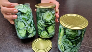 I have never eaten such delicious cucumbers! Cucumber salad so fresh for the winter!