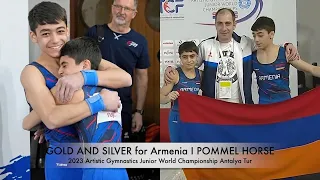 Hamlet MANUKYAN 🇦🇲🥇& KHARATYAN 🇦🇲🥈on POMMEL HORSE | 2023 Artistic Gymnastics JR. World Championship