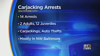 14 Arrested In Series Of Baltimore Carjackings, Police Say