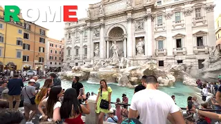 4K HDR ROME Trevi Fountain Walking Tour, travel Fontana di Trevi Walk I ❤️ ITALY