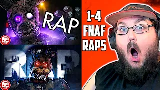 Five Nights at Freddy's Raps (1-4) by JT Music #FNAF REACTION!!!