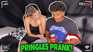 PRINGLES PRANK ON EX-GIRLFRIEND GONE WRONG! *she put hot sauce on it*