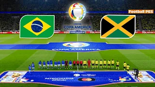 BRAZIL vs JAMAICA - COPA AMERICA 2024 FINAL - FULL MATCH ALL GOALS | PES 21 GAMEPLAY