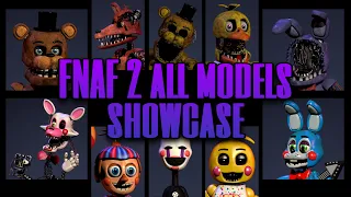 (FNAF 2 C4D) MOST ACCURATE MODELS - ALL ANIMATRONICS SHOWCASE (models by Scott Cawthon)
