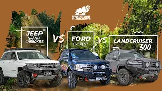 Toyota Landcruiser 300 Vs Ford Everest Vs Jeep Grand Cherokee,  Comparo by Offroad Animal