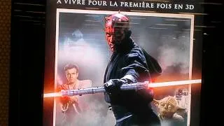 Star Wars Episode 1 3D publicité février 2012 dans le métro de Paris France French Subway