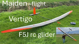 Vertigo F5j RC glider: maiden flight.